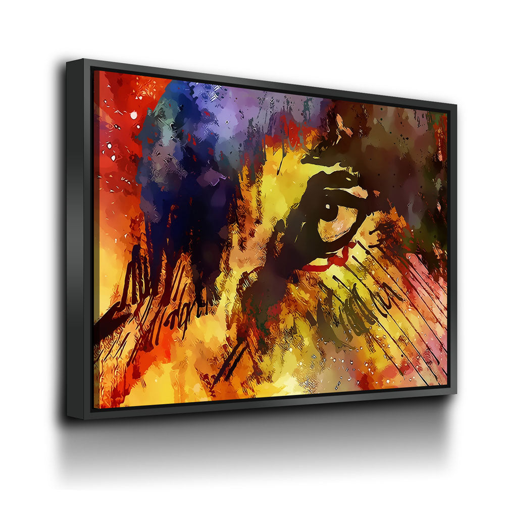 Eye Of The Wolf Abstract Canvas Wall Art, Wolves, Wolf Lover Canvas, Abstract Decor, Wolves art