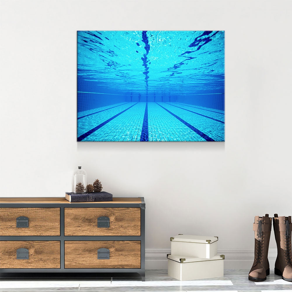 Swimming Pool Canvas Wall Art, Swimmers Gift, Under Pool Water, Swim Team Wall Art, Swim Team Art, Swimmers Wall Art Gift