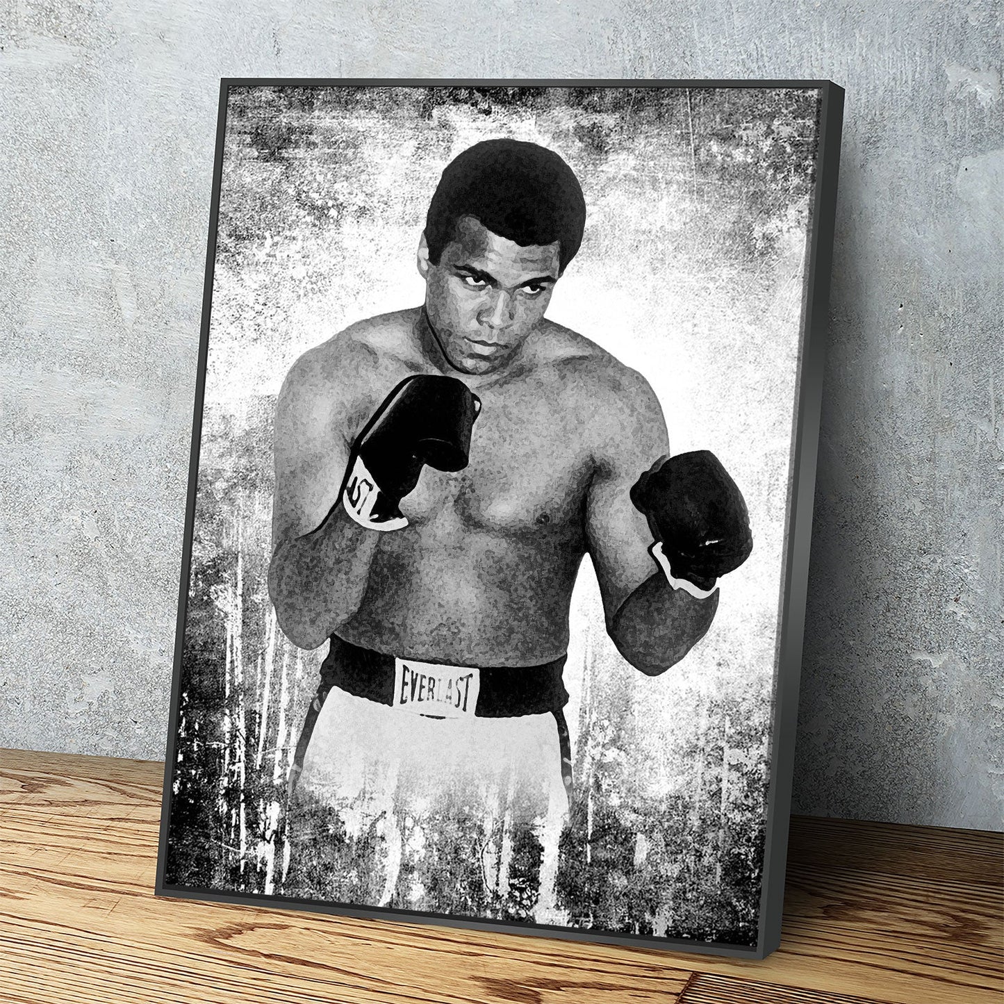 ALI The Louisville LIP Canvas Wall Art, Muhammad Ali Motivational Decor Floating Frame