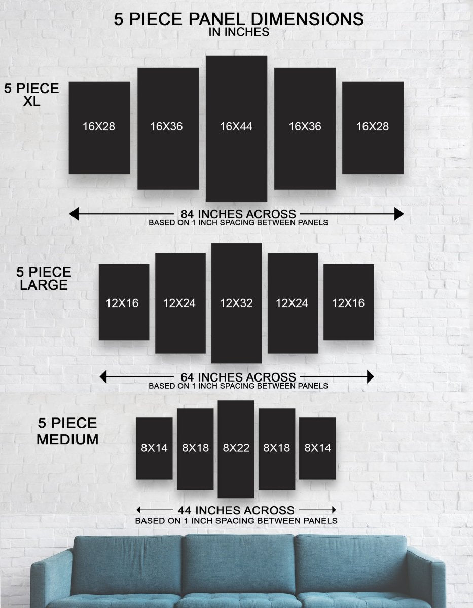 Bass Fishing Dream 5-Piece Wall Art Canvas