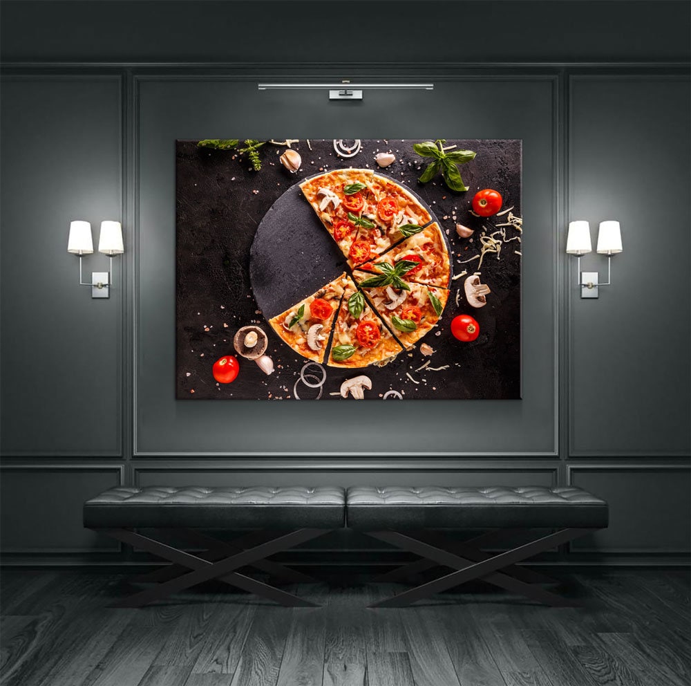 Pizza Canvas Wall Art, Pizza Place Decor, Restaurant Decor, Housewarming gift, Dining Room Art, Kitchen Art, Italian Pizza, Pizzeria Art