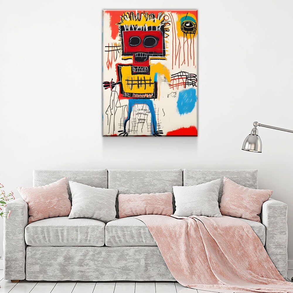 The Catch Canvas Wall Art, Contemporary Art, Neo-expressionism, Primitivism, Abstract Expressionist, Abstract Decor, Basquiat Inspired Art
