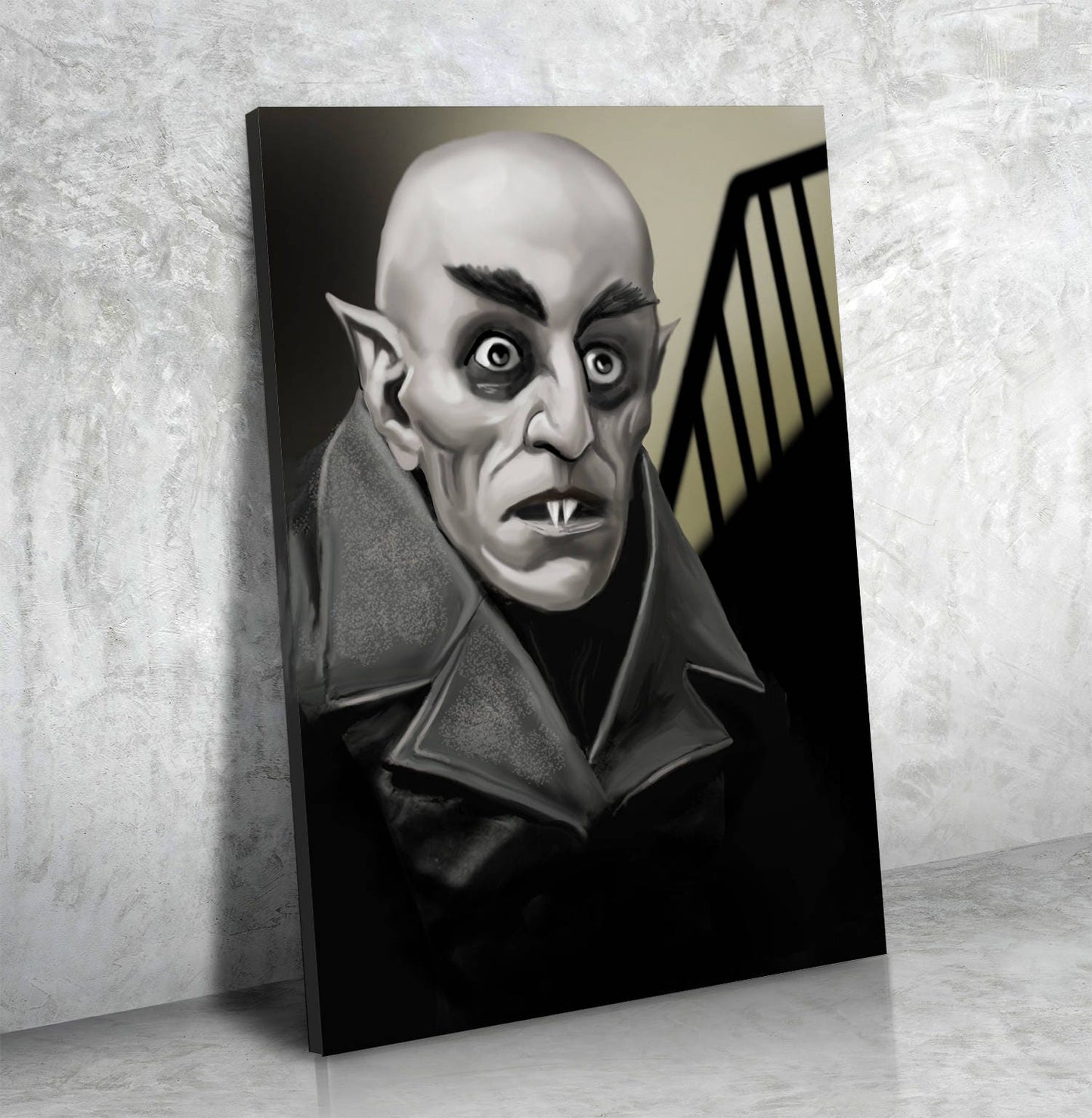 Dracula, Nosferatu Count Orlok, Vampire Canvas Wall Art, Nosferatu Print, Movie Home Decor, Bram Stoker, NOS4A2 Gallery Wrap