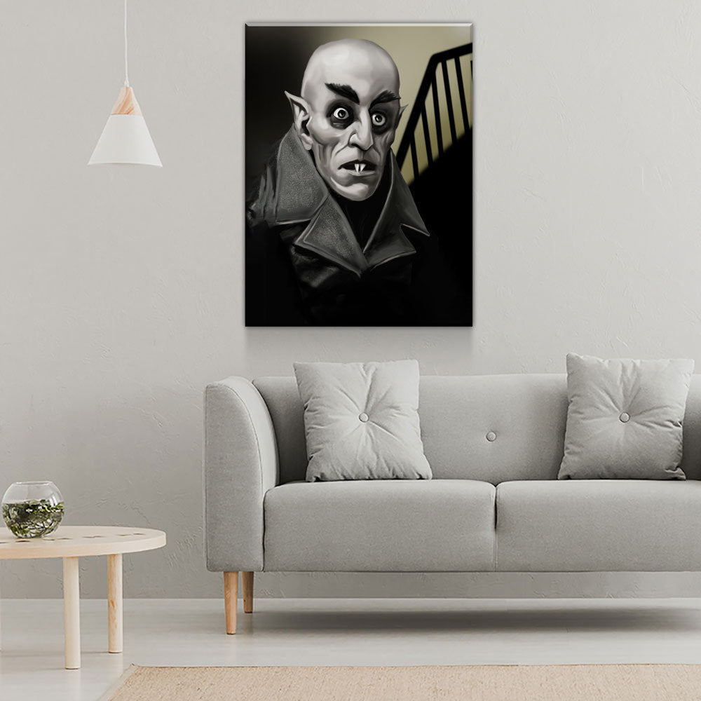 Dracula, Nosferatu Count Orlok, Vampire Canvas Wall Art, Nosferatu Print, Movie Home Decor, Bram Stoker, NOS4A2