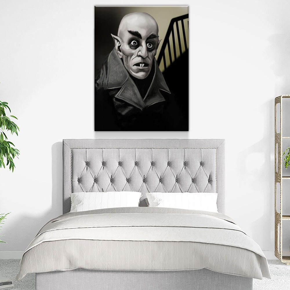 Dracula, Nosferatu Count Orlok, Vampire Canvas Wall Art, Nosferatu Print, Movie Home Decor, Bram Stoker, NOS4A2
