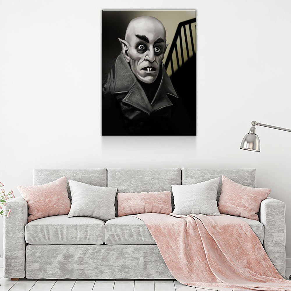 Dracula, Nosferatu Count Orlok, Vampire Canvas Wall Art, Nosferatu Print, Movie Home Decor, Bram Stoker, NOS4A2