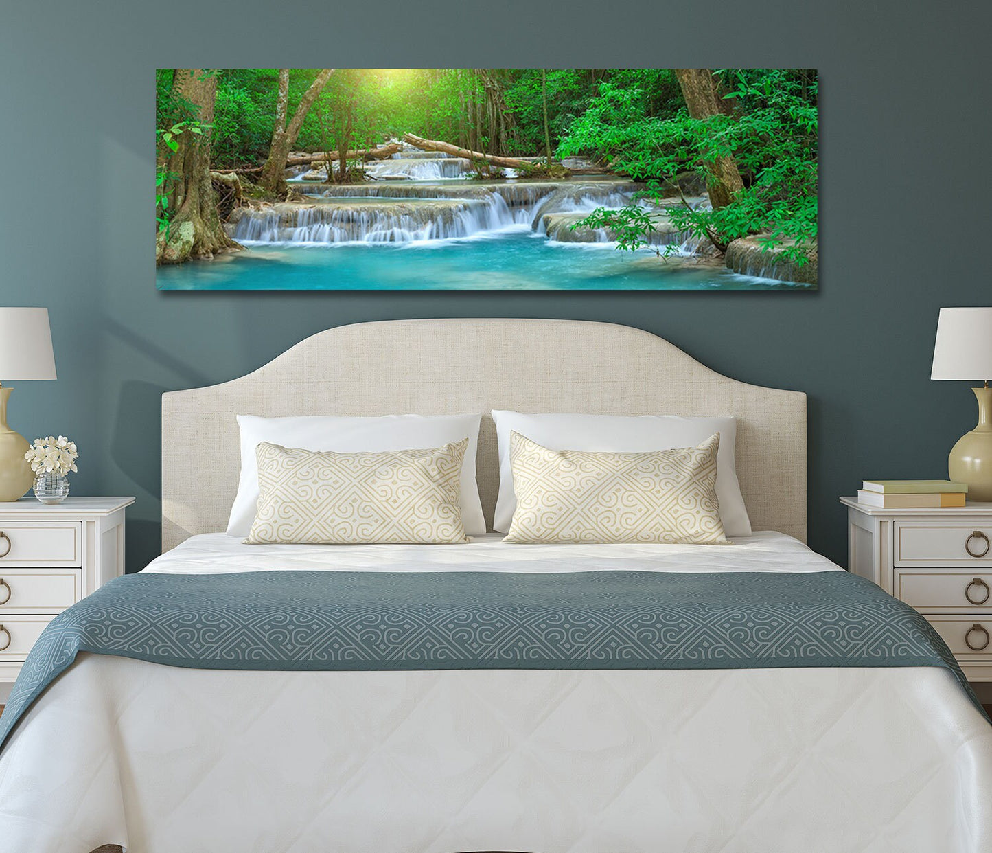 Waterfall Wall Art, Waterfall Canvas Art, Waterfall Large Canvas Print, Waterfall Wall Decor, Above Couch, Above Bed Decor