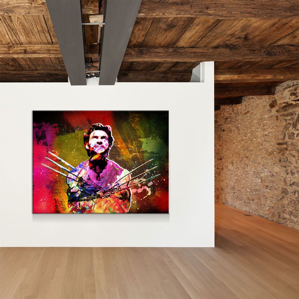 Wolverine Abstract Canvas Wall Art, Abstract Wolverine, Wolverine Decor