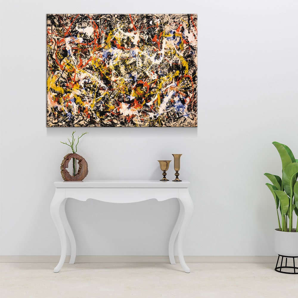 Convergence Abstract Canvas Print, Modern Wall Decor, Jackson Pollock Style Wall Art, Abstract Decor, Abstract Expressionism Gallery Wrap