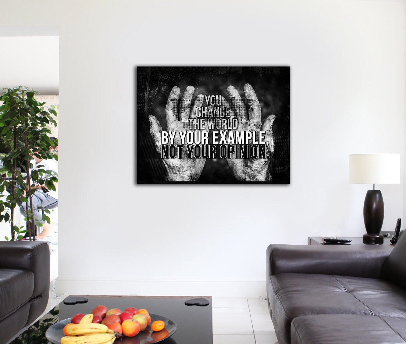 You Change The World By Your Example Not Your Opinion Motivational Canvas Wall Art, Office Decor, Motivational Decor, Motivational Wall Art