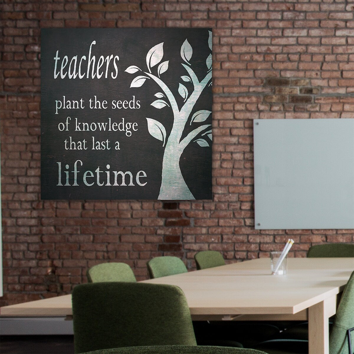 Teachers Decor, Teachers Plant The Seeds Of Knowledge That Last A Lifetime Canvas Wall Art, Teacher Gift, Classroom Decor, Classroom Art