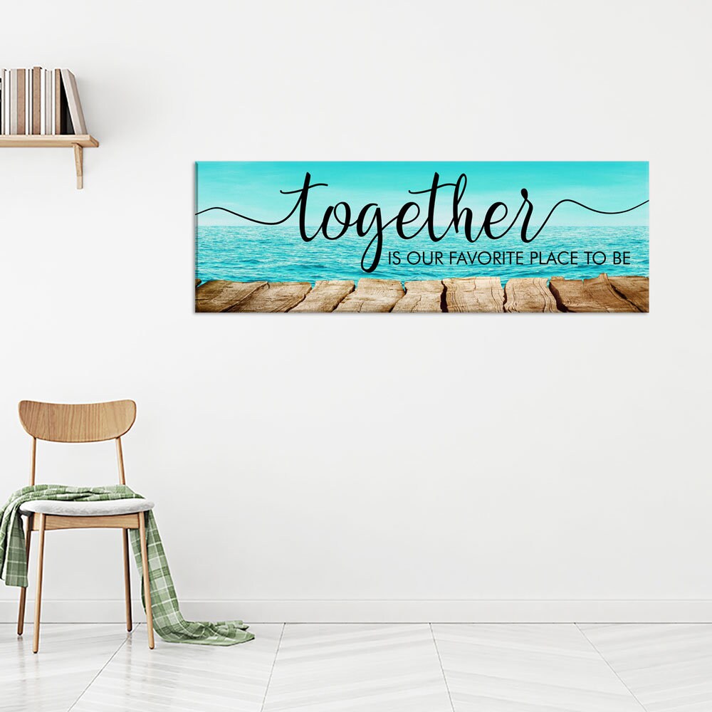 Together Is Our Favorite Place To Be Canvas Wall Art, Couples, Wedding Gift, Above The Bed Wall Art, Anniversary Gifts, Housewarming Gift