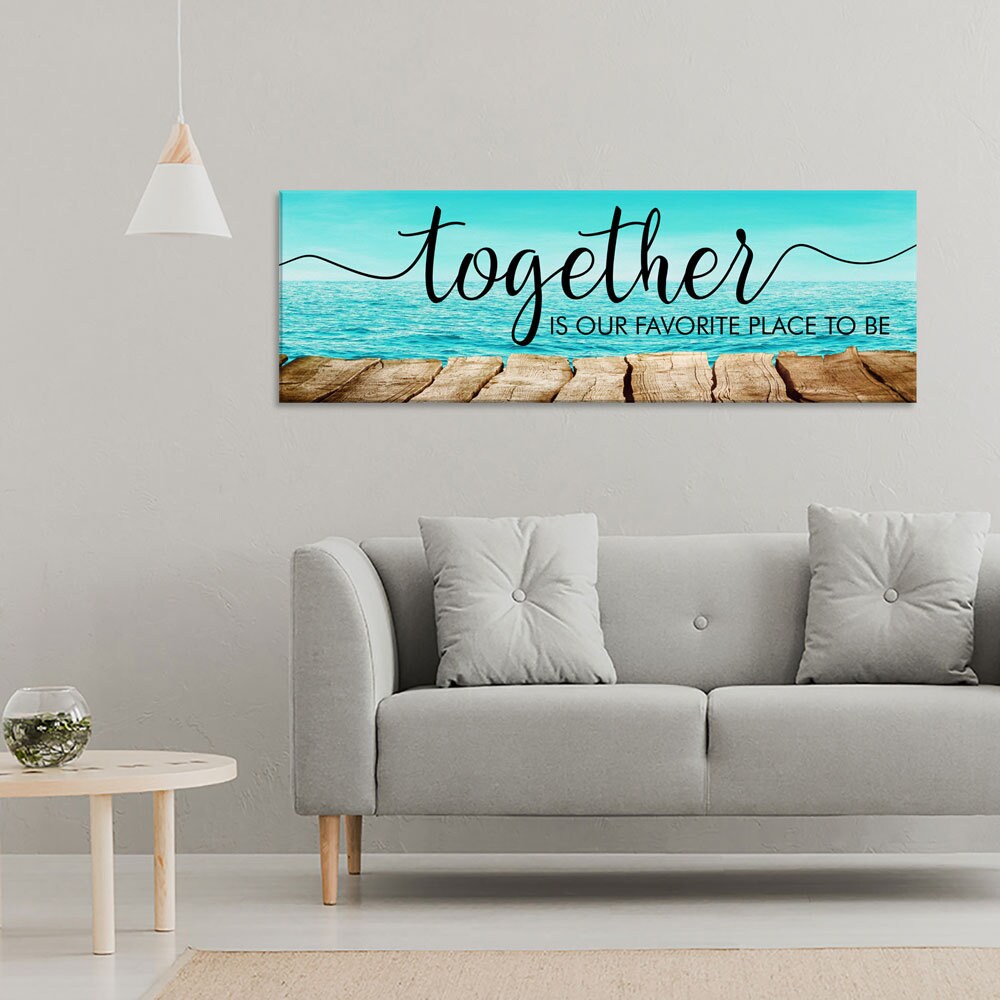 Together Is Our Favorite Place To Be Canvas Wall Art, Couples, Wedding Gift, Above The Bed Wall Art, Anniversary Gifts, Housewarming Gift
