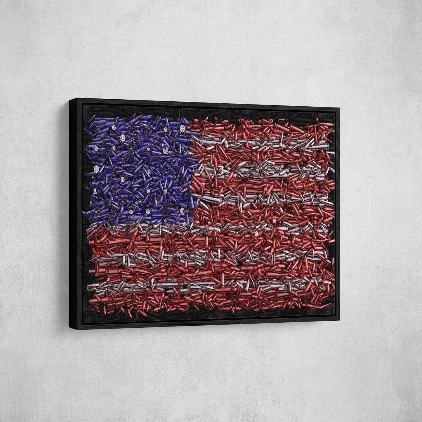 USA Bullet Flag Canvas Wall Art Print, USA Flag, Military, Veterans, 2nd Amendment, Right To Keep And Bear Arms