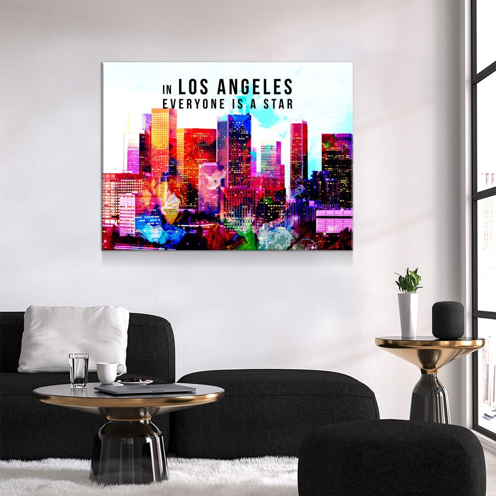 Los Angeles Canvas Wall Art, California Decor, Los Angeles Art, LA Wall Art, LA Decor, In Los Angeles Everyone Is a Star