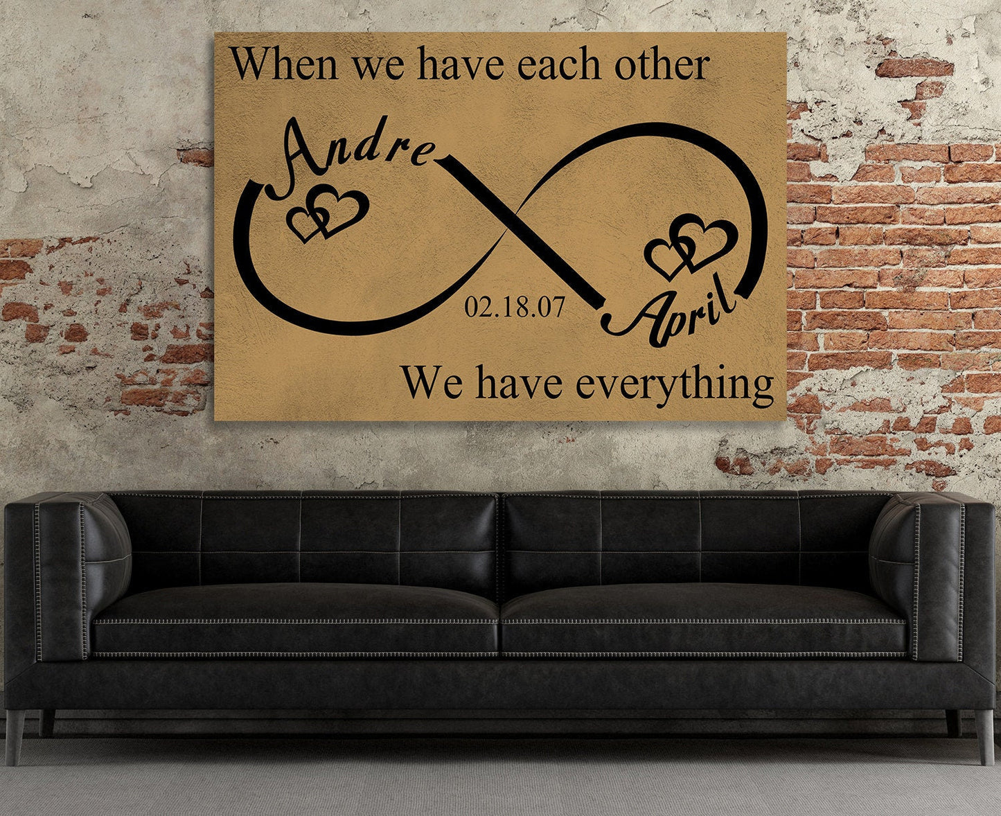 Personalized When We Have Each Other Canvas Wall Art, Infinity Love, Romantic Wall Art, Anniversary Gift, Couples Gift, Wedding Gift