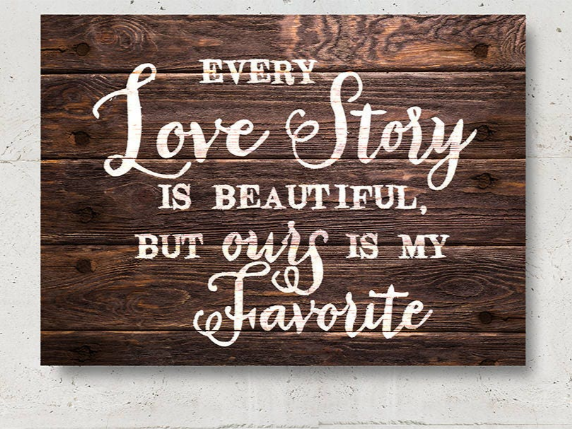 Every Love Story Is Beautiful But Ours Is My Favorite Framed Canvas Wall Art Couples Decor, Home Decor, Bedroom Decor, Love Art