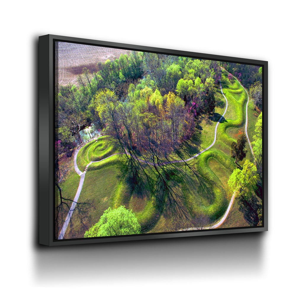 The Great Serpent Mound Canvas Wall Art, American Indian Decor, Ohio Earthworks Art, Adena Culture, Fort Ancient Culture
