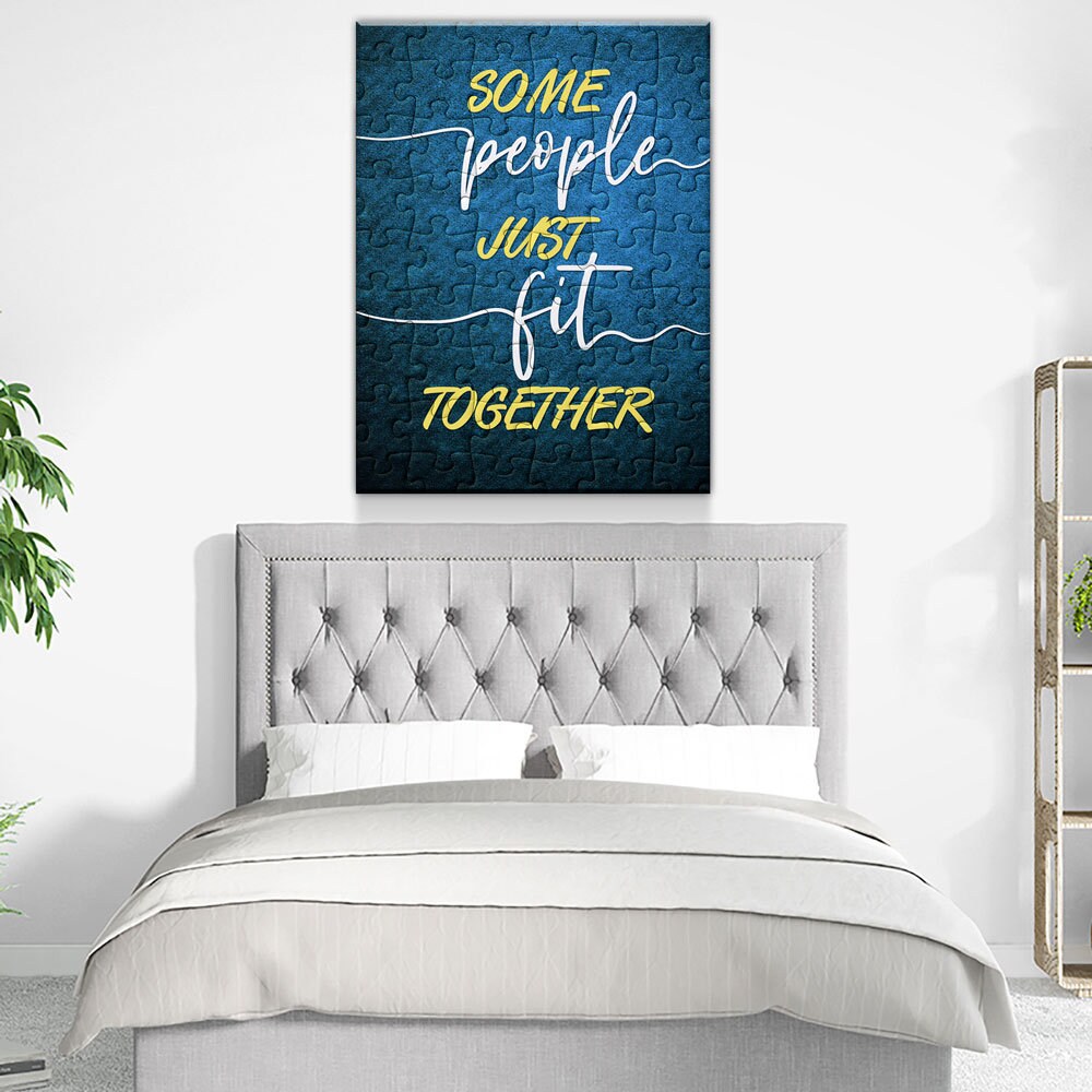 Some People Just Fit Together Canvas Wall Art, Puzzle Piece Art