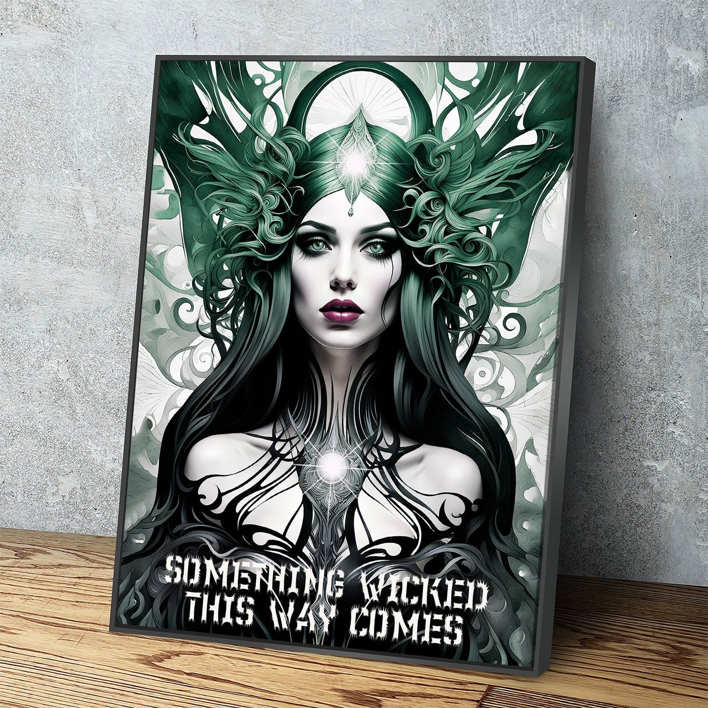 Something Wicked This Way Comes Canvas Wall Art, Dark Fantasy Art, Fantasy Decor, Witch Decor