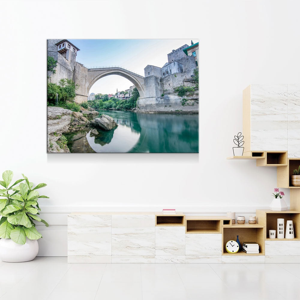 Bosnia Old Bridge Canvas Wall Art, Stari Most Print, Mostar Bridge Print, Mostar Bridge Canvas Art, Bosnia and Herzegovina Wall Art, Bosnia