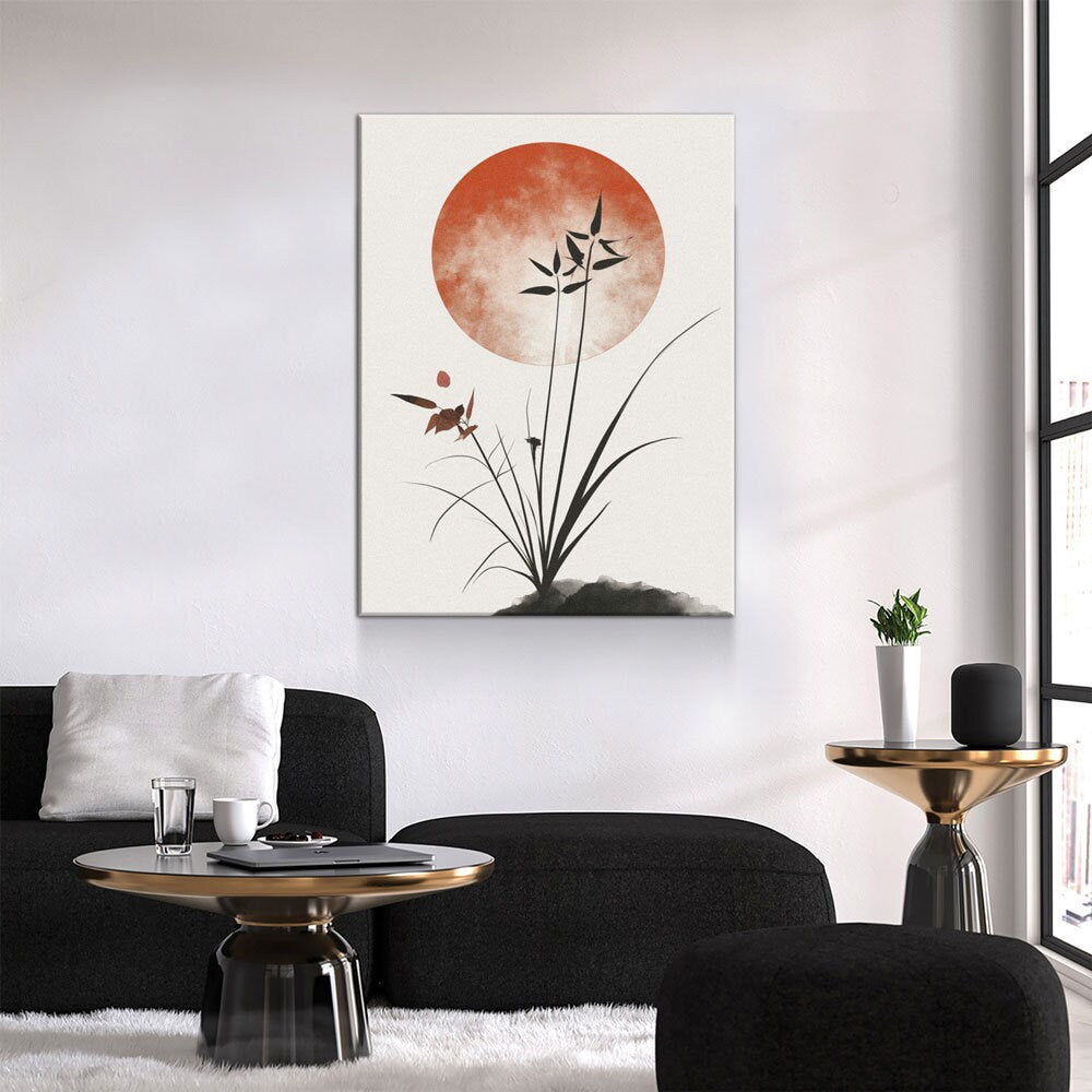 Japandi Minimalist Style Canvas Wall Art, Japandi Art, Japanese Wall Art, Japandi Decor, Japandi Zen Wall Art, Minimalist Art, Earthy Art Gallery Wrap