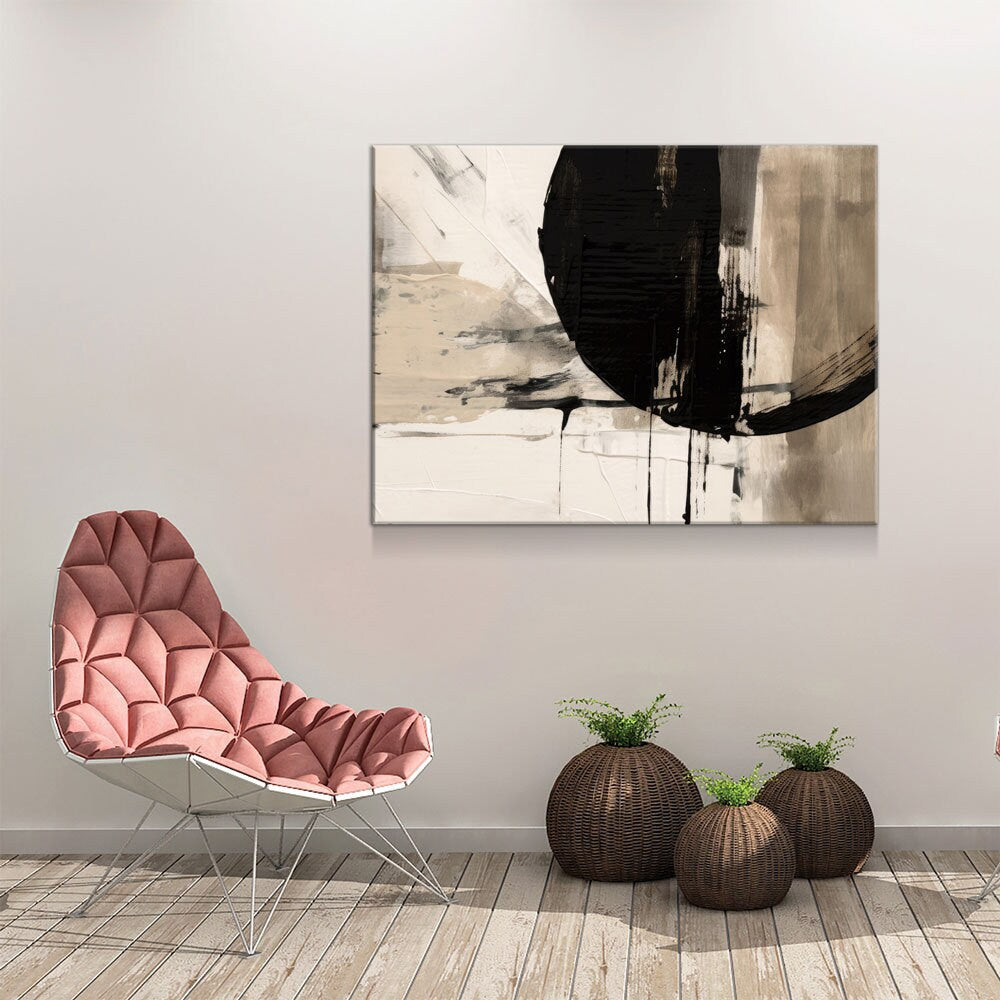 Japandi Style Canvas Wall Art, Monochromatic Japandi Art, Japanese Wall Art, Japandi Decor, Japandi Zen Wall Art, Minimalist Art, Earthy Art Gallery Wrap