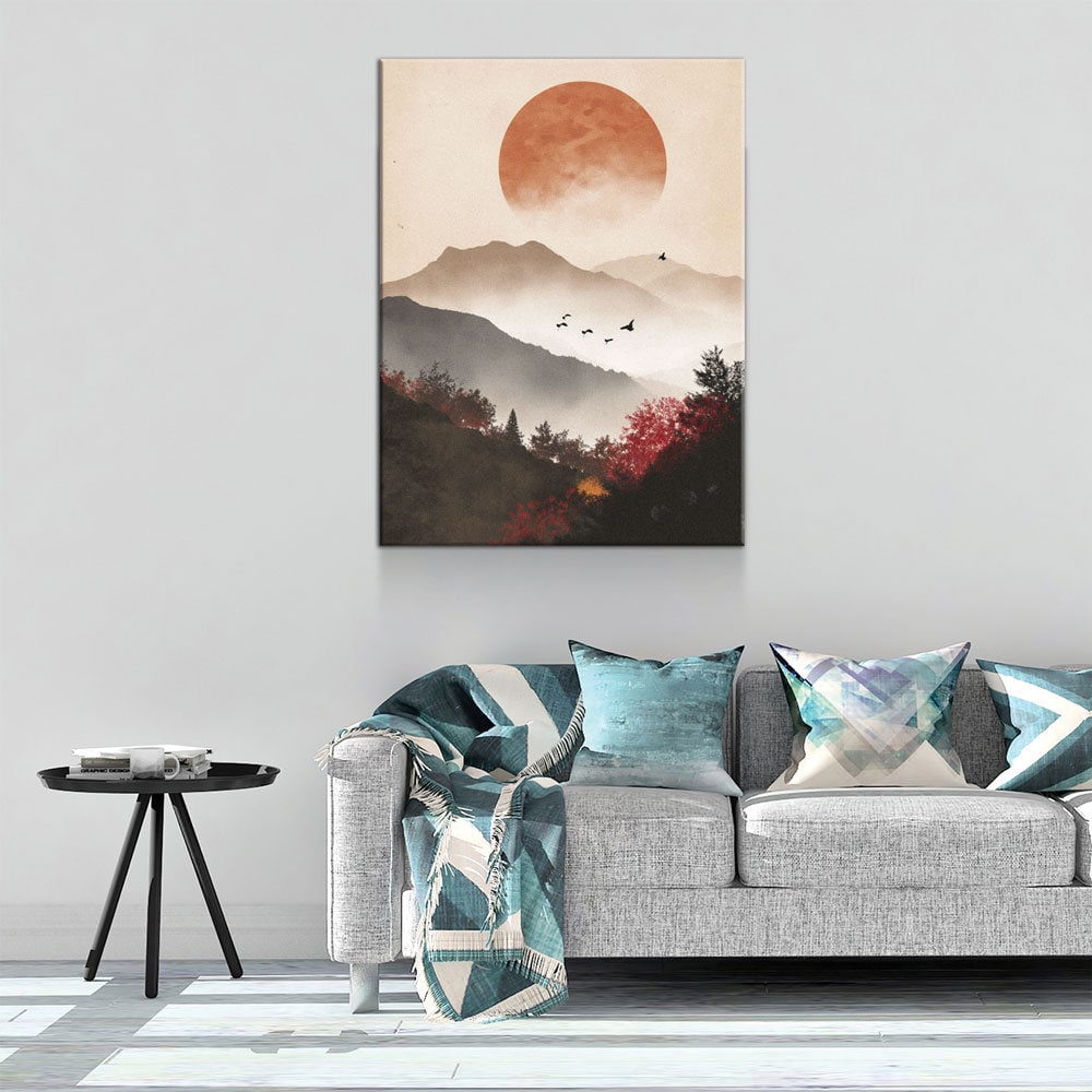 Japandi Zen Style Canvas Wall Art, Japandi Art, Japanese Wall Art, Japandi Decor, Japandi Art Print, Minimalist Art, Earthy Art
