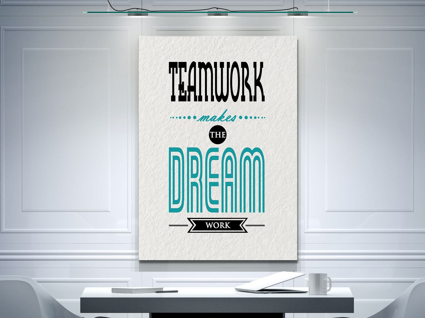 Teamwork Makes The Dreamwork Canvas Print, Motivational Wall Art For Work Place Or School, Office Decor, Team, Office Wall Art, Office Art