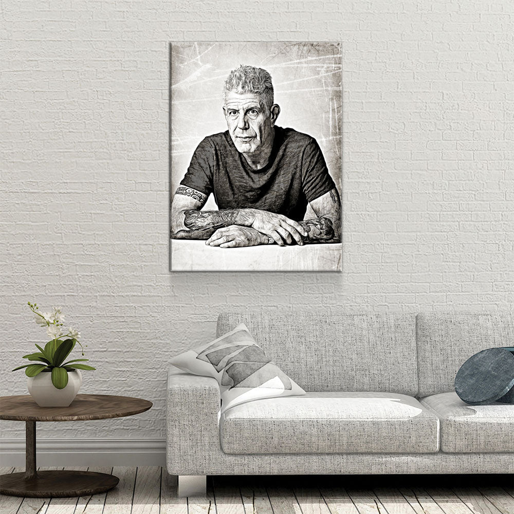Anthony Bourdain Canvas Wall Art
