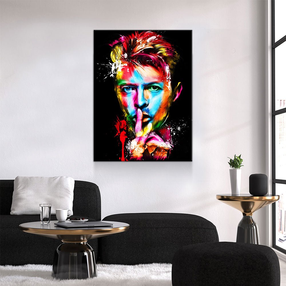 David Bowie Abstract Wall Art Canvas