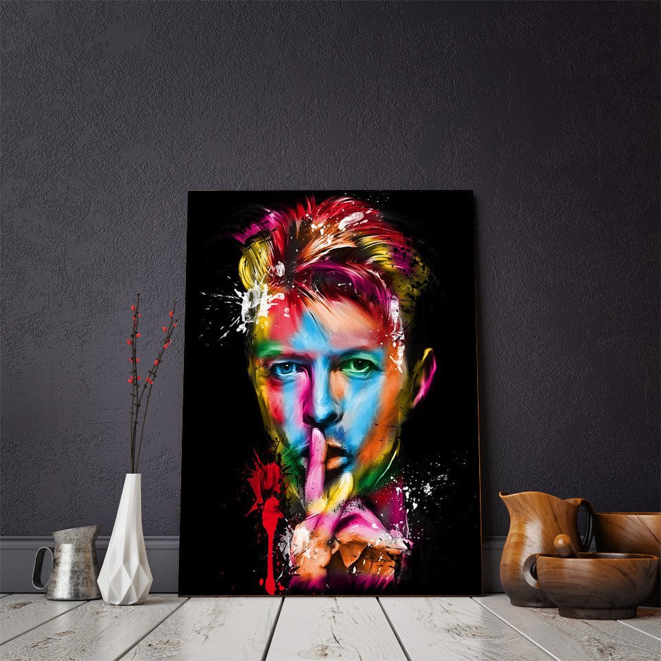 David Bowie Abstract Wall Art Canvas