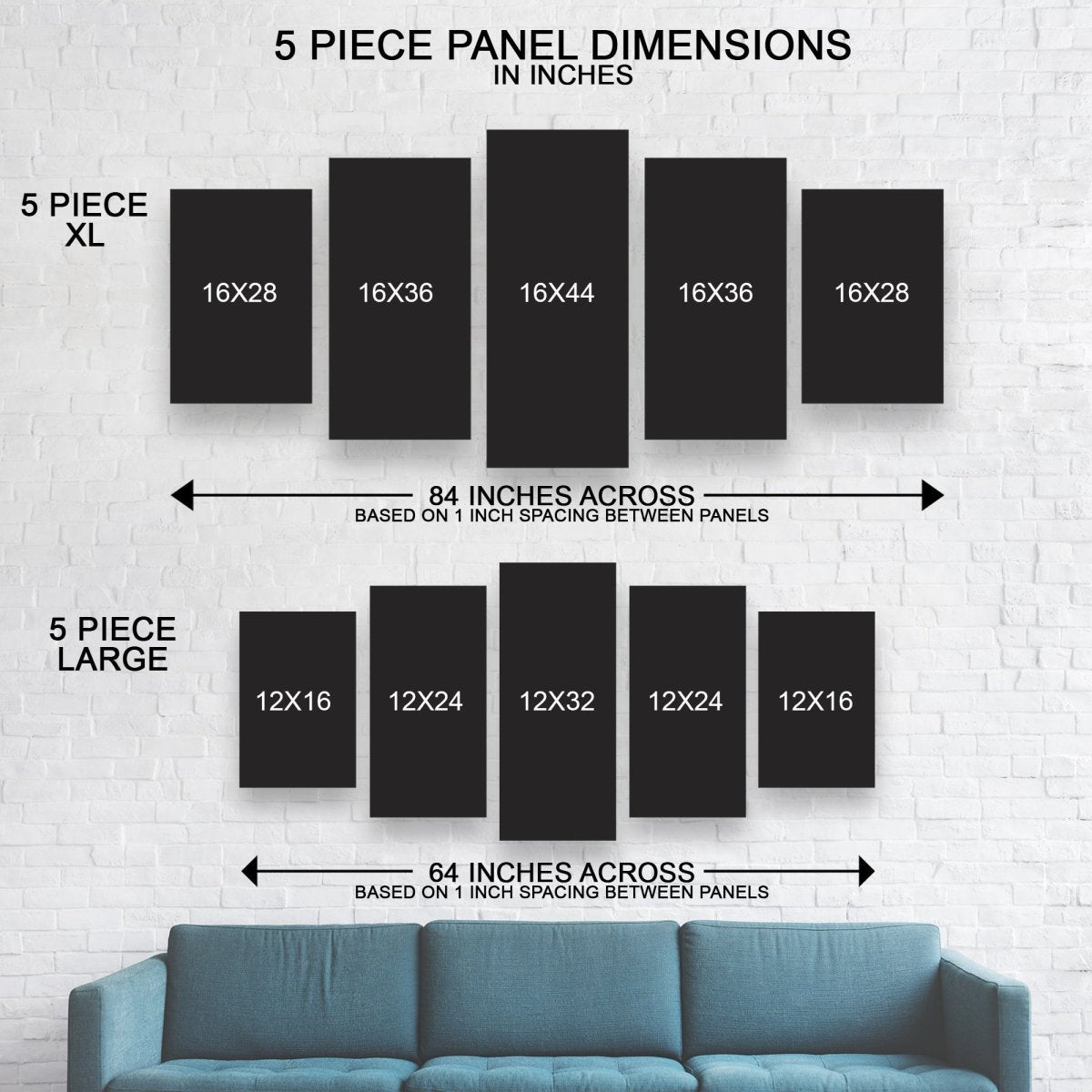 Deep Sea Fishing Canvas Wall Art 5-Piece Decor Set