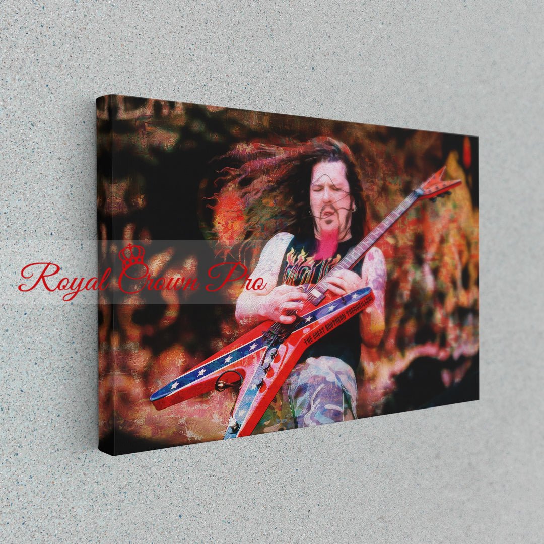 Dimebag Canvas Wall Art, Abstract Dimebag Darrell Guitar Legend Gallery Wrap