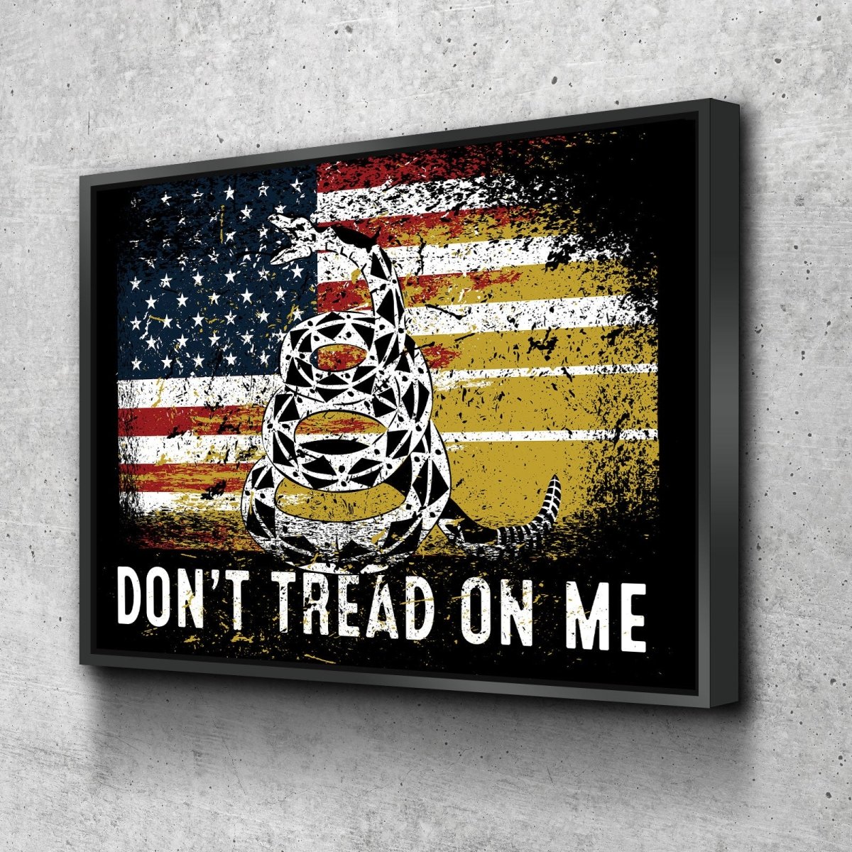 Don't Tread On Me Canvas Wall Art, USA Patriotic Decor