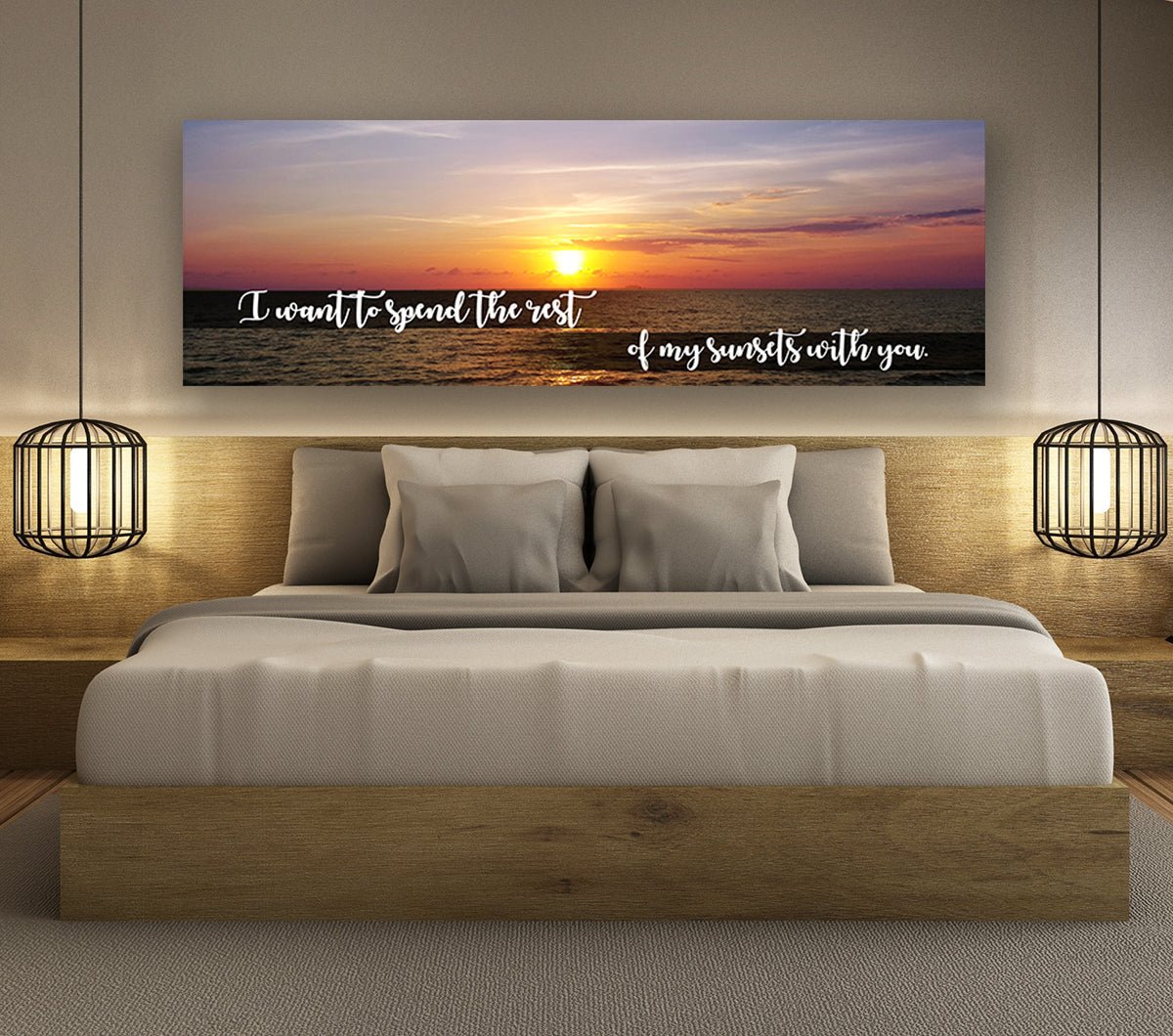 I Want to Spend The Rest Of My Sunsets With You Wall Art Canvas Romantic Wall Art
