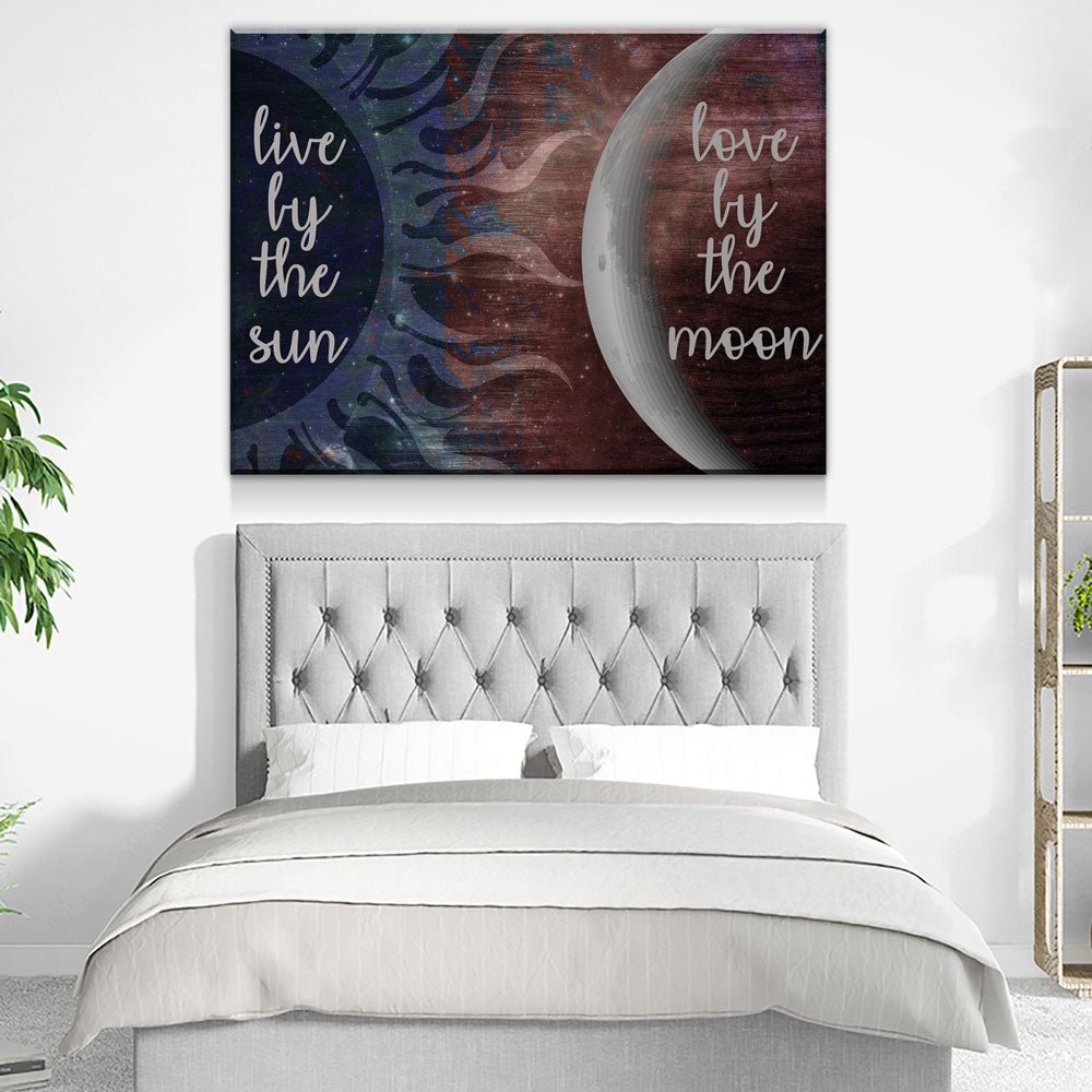 Live By The Sun Love By The Moon Canvas Wall Art