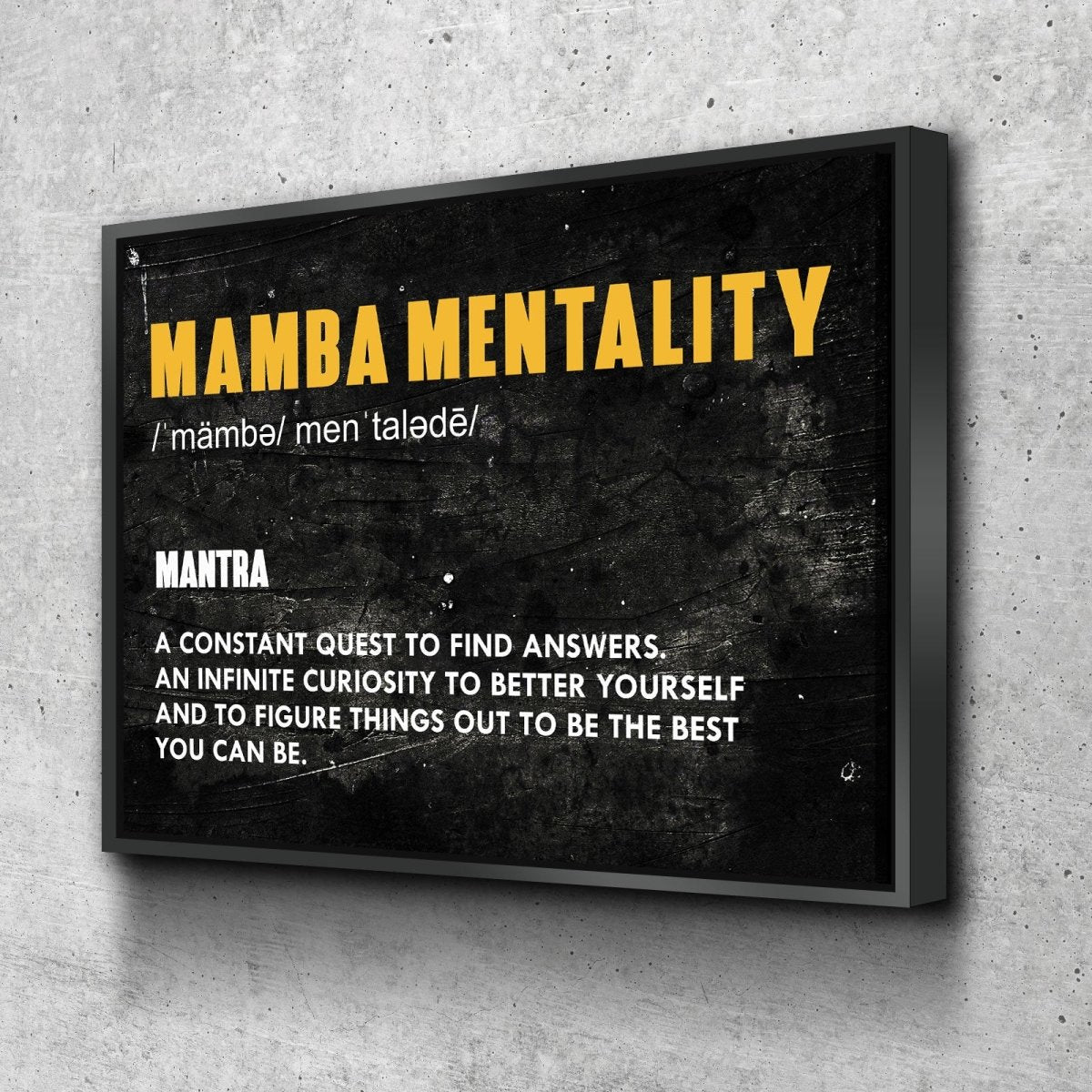 Mamba Mentality Canvas Wall Art