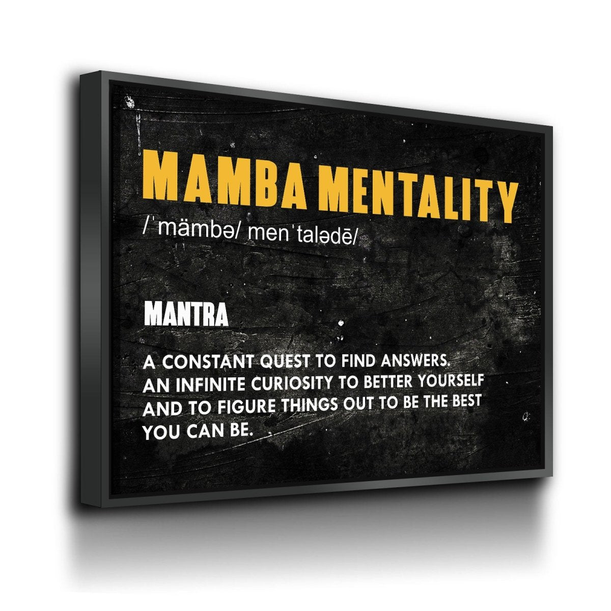 Mamba Mentality Canvas Wall Art Gallery Wrap With Floating Frame