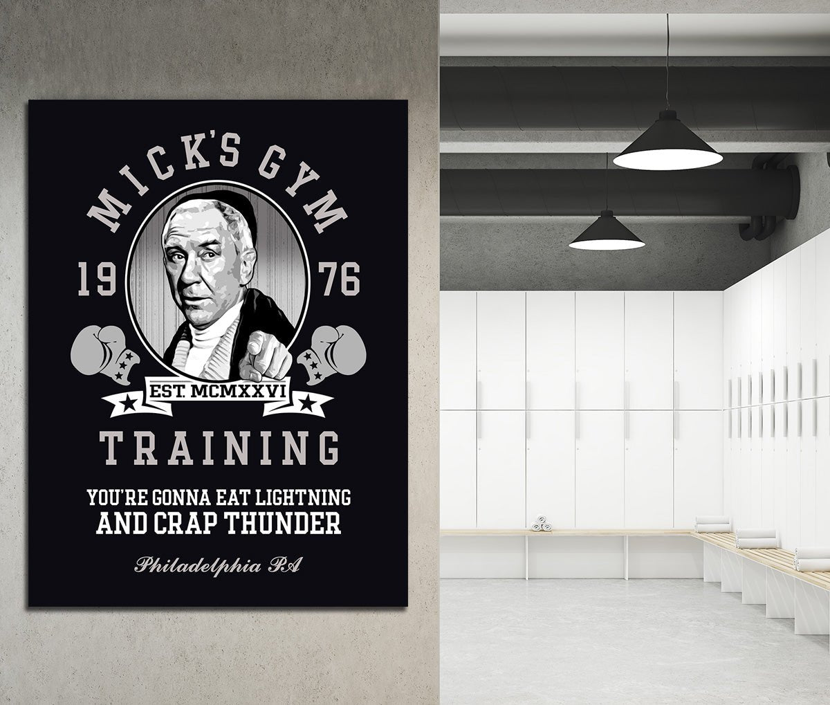 Mick's Gym Canvas Wall Art, Motivational Wall Art, Rocky Decor