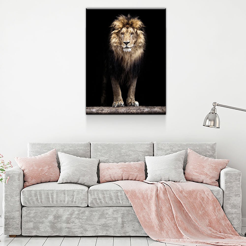 Mighty Lion Canvas Wall Art - African Lion