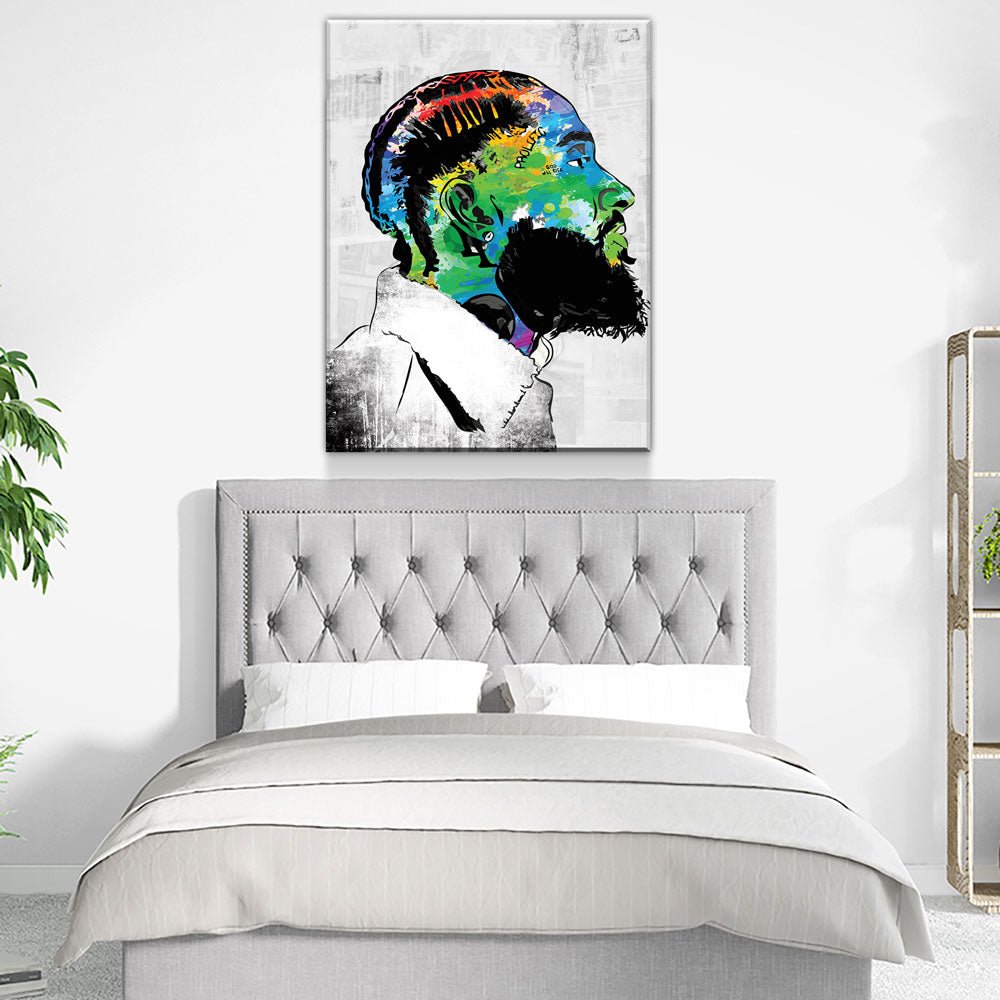 Nipsey Hussle Canvas Wall Art - RIP Nipsey, American Rapper