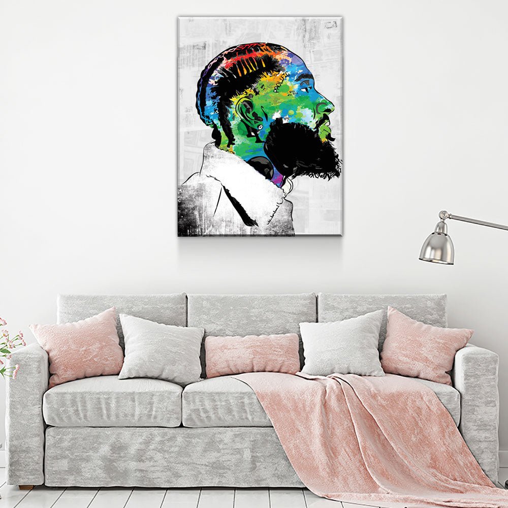 Nipsey Hussle Canvas Wall Art - RIP Nipsey, American Rapper
