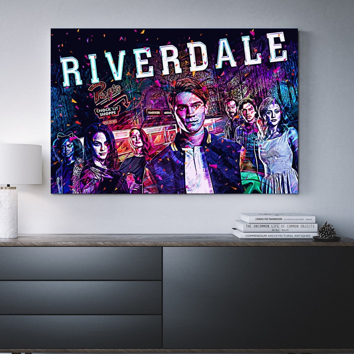 Riverdale Pops Diner Abstract Framed Canvas Wall Art