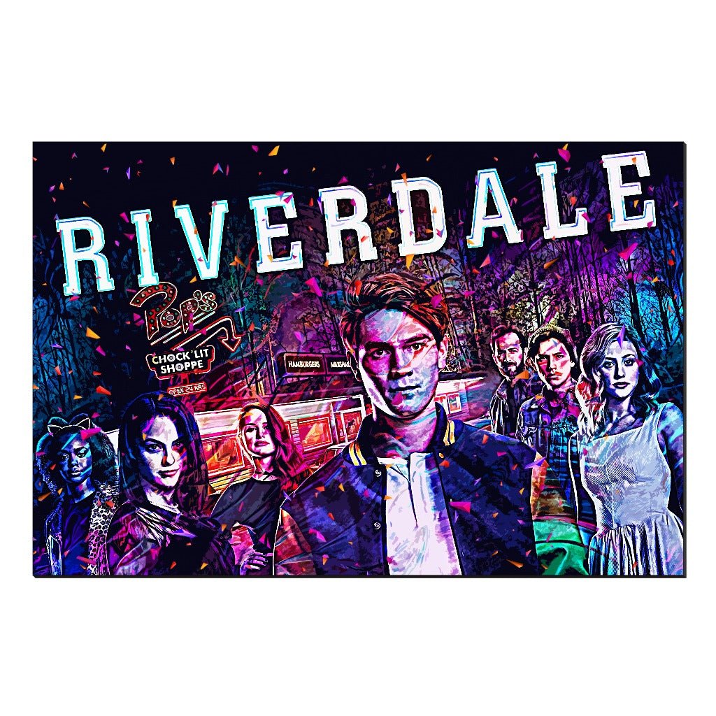 Riverdale Pops Diner Abstract Framed Canvas Wall Art