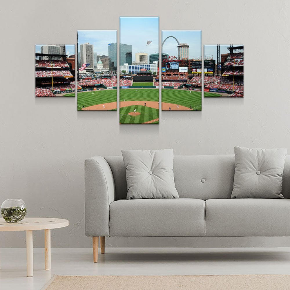St. Louis Cardinals Stadium 5-Piece Wall Art Canvas USA Made!
