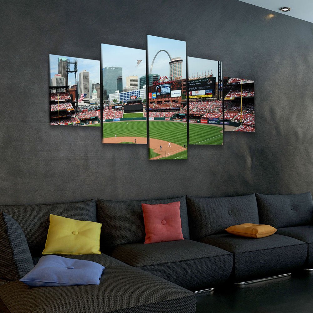 St. Louis Cardinals Stadium 5-Piece Wall Art Canvas USA Made!