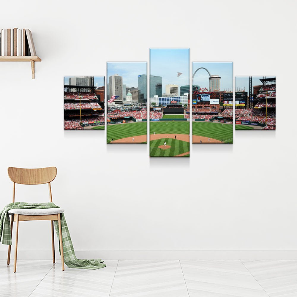 St. Louis Cardinals Stadium 5-Piece Wall Art Canvas USA Made!