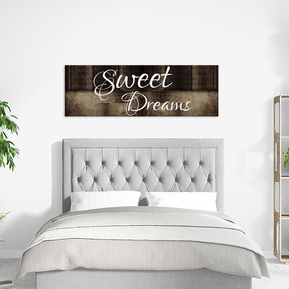 Sweet Dreams Wall Art Canvas, Sweet Dreams Above The Bed Decor