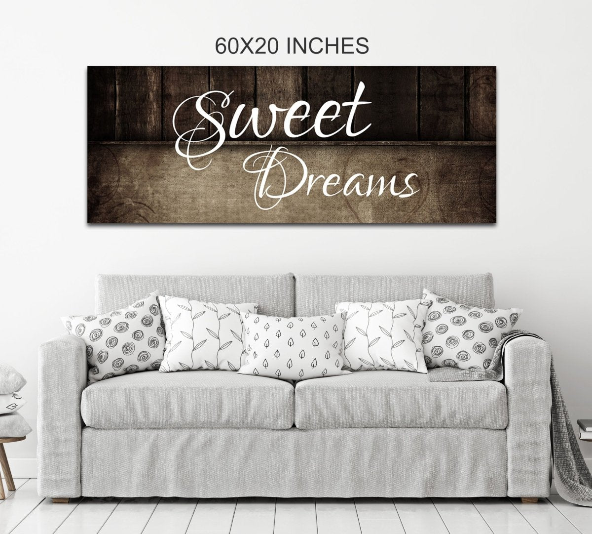 Sweet Dreams Wall Art Canvas, Sweet Dreams Above The Bed Decor
